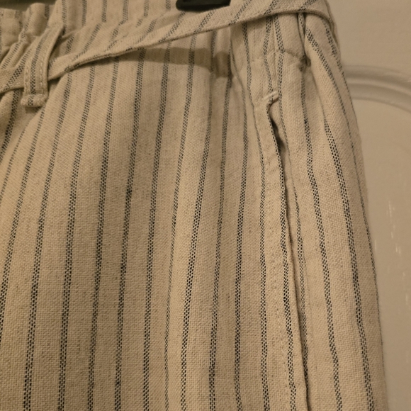 rag & bone Natural Stripe Tie Straight Pant Linen Blend 29 - Picture 7 of 14